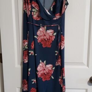 Navy Floral Maxi Dress